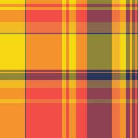 beläggning mönster sömlös pläd, kök kolla upp tyg textil. latin bakgrund tartan vektor textur i orange och röd färger.