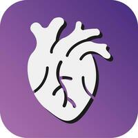 Herz Vektor Glyphe Gradient Hintergrund Symbol zum persönlich und kommerziell verwenden.