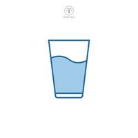 Glas Wasser Symbol Symbol Vektor Illustration isoliert auf Weiß Hintergrund