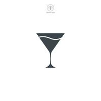 Cocktail Glas Symbol Symbol Vektor Illustration isoliert auf Weiß Hintergrund