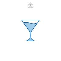 cocktail glas ikon symbol vektor illustration isolerat på vit bakgrund