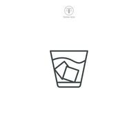 Whiskey Glas Symbol Symbol Vektor Illustration isoliert auf Weiß Hintergrund