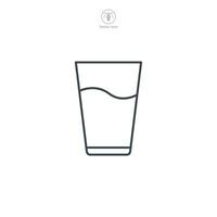 glas vatten ikon symbol vektor illustration isolerat på vit bakgrund