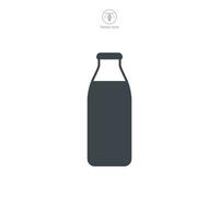 Milch Flasche Symbol Symbol Vektor Illustration isoliert auf Weiß Hintergrund