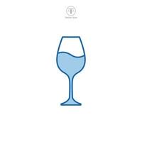 vin glas ikon symbol vektor illustration isolerat på vit bakgrund