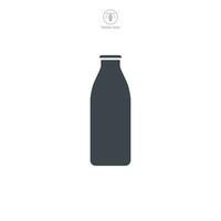Milch Flasche Symbol Symbol Vektor Illustration isoliert auf Weiß Hintergrund