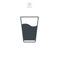 glas vatten ikon symbol vektor illustration isolerat på vit bakgrund