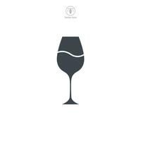 Wein Glas Symbol Symbol Vektor Illustration isoliert auf Weiß Hintergrund