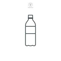 Flasche von Wasser Symbol Symbol Vektor Illustration isoliert auf Weiß Hintergrund