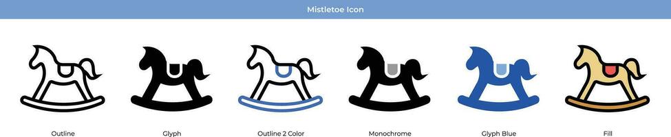 schaukeln Pferd Symbol vektor