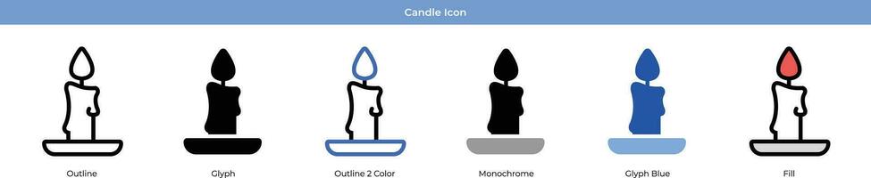 Kerze Symbol einstellen vektor