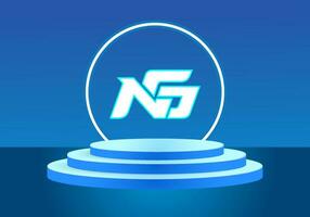 ng Logo Blau Design. Vektor Logo Design zum Geschäft.