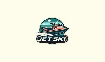 Jet ski vektor illustration logotyp design