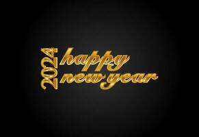 Lycklig ny år2024.ny år firande. firande typografi affisch, baner design fri vektor
