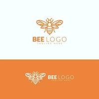 ein einfach und auffällig Biene Logo vektor