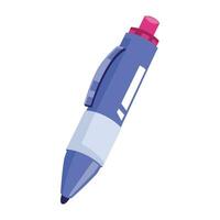 Vektor Kugelschreiber Stift Schule stationär auf Weiß