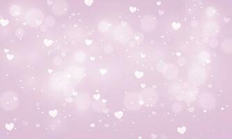 Vektor lila verschwommen Valentinsgrüße Tag Hintergrund mit Herzen