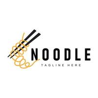 Ramen Nudel Logo einfach Nudel und Schüssel Design Inspiration Chinesisch Essen Vorlage Illustration vektor