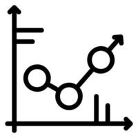 regression linje ikon vektor