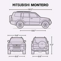 2003 Mitsubishi Montero Auto Entwurf vektor