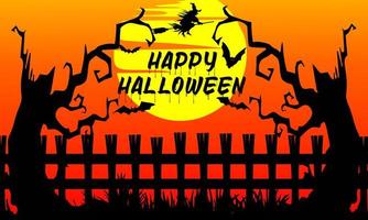 Happy Halloween-Banner, Vektor-Illustration vektor