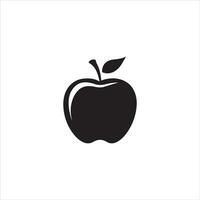 Apfel Symbol isoliert Vektor auf Weiß Hintergrund.