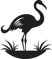 tropisch Ruhe Vogel Emblem Design erröten Schönheit Flamingo ikonisch Logo Vektor