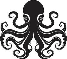 cephalopod karisma logotyp vektor ikon vatten- prydnader bläckfisk emblem design