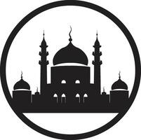 spirituell Horizont Moschee Logo Vektor geheiligt Kennzeichen ikonisch Moschee Emblem
