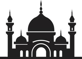 evig väsen ikoniska moské emblem himmelsk charm symbolisk moské design vektor