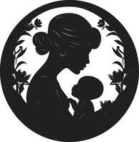 bedingungslos Pflege Frau und Kind Vektor Pflege Momente Logo von Mutterschaft