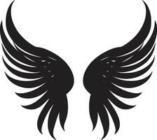 göttlich Glanz emblematisch Engel Symbol ätherisch Eleganz Engel Flügel Vektor