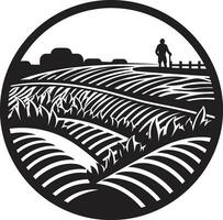 Ernte Farbtöne Landwirtschaft Symbol Vektor Agrar Erbe Landwirtschaft Logo Design Symbol