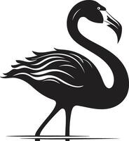 Flamingo Flug Vogel Emblem Design Symbol rosig Eleganz Flamingo Logo Vektor Kunstwerk