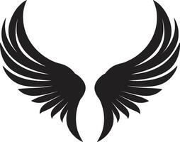 himmelsk fjädrar ängel vingar emblem serafisk sväva ikoniska vingar design vektor