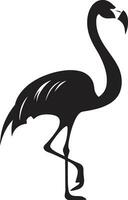 tropisk majestät flamingo emblem design ikon korall elegans flamingo logotyp vektor grafisk