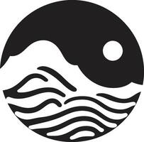 flytande härstamning vatten Vinka ikon vektor zen Vinka minimalistisk Vinka logotyp design