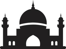 heilig Silhouette Moschee Symbol Emblem andächtig Reich Moschee emblematisch Design vektor