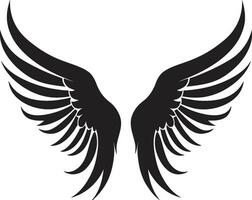 lugn seraf ikoniska ängel emblem änglalik aura vingar logotyp vektor