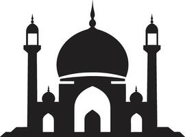 lugn strukturera symbolisk moské ikon andlig horisont moské logotyp vektor