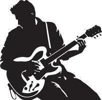 rytmisk eko musiker ikon vektor serenad lugn gitarrist logotyp grafisk