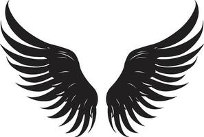 ätherisch Eleganz Engel Flügel Vektor paradiesisch Heiligenschein Flügel Logo Design