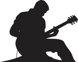 serenad stil musiker logotyp grafisk harmonisk harmoni gitarrist ikon symbol vektor