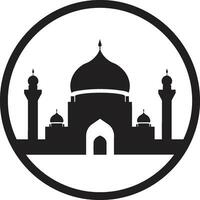 Moschee Majestät emblematisch Logo Vektor sublimieren Symmetrie Moschee Symbol Design