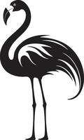 beschwingt Gefieder Flamingo Emblem Design Symbol Flamingo Finesse Logo Design Vektor Kunst