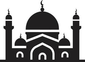 heiter Heiligtum emblematisch Moschee Symbol Moschee Wunder ikonisch emblematisch Design vektor