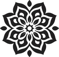 heiter Symmetrie Mandala ikonisch Design spirituell wirbelt Emblem von Mandala vektor