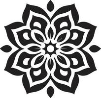 lugn symmetri mandala ikoniska design andlig virvlar emblem av mandala vektor