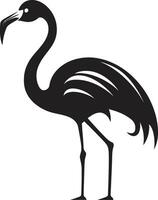 rosig Eleganz Flamingo Logo Vektor Kunstwerk Rosa Paradies Flamingo Symbol Emblem