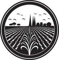 Heimstätte Harmonie Landwirtschaft Vektor Emblem kultiviert Kamm Landwirtschaft Logo Design Vektor